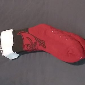 NEW NFL Buccaneers Red/Grey Footy Slippers With Sherpa Inside. Men/Women